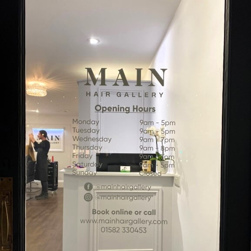 Opening Hours Vinyl Letters