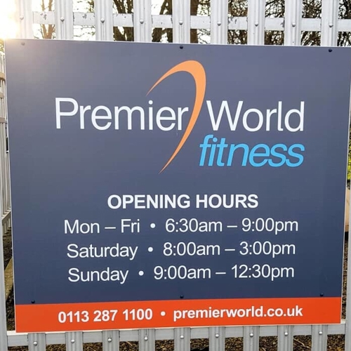 Opening Hours Fence Signage