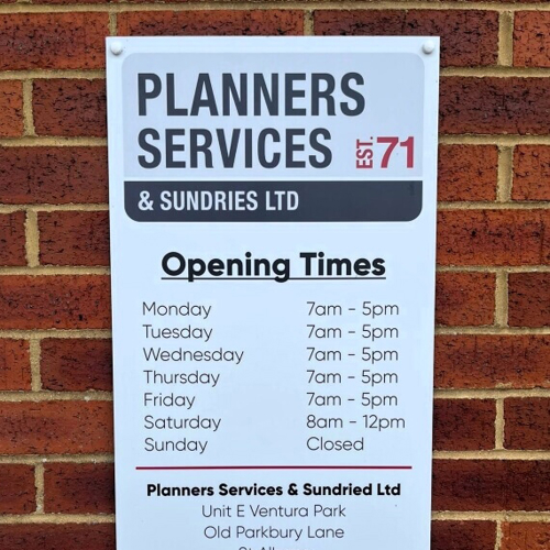 Metal Opening Hours Sign