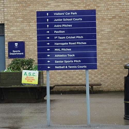 School Outdoor Directional Sign