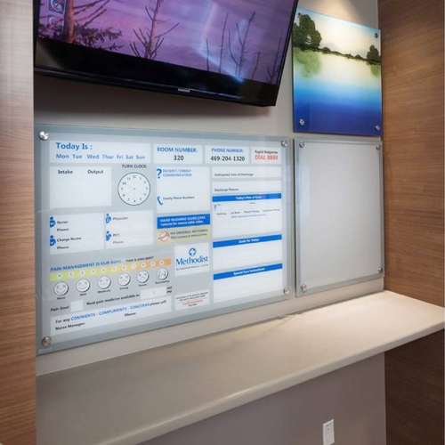 Custom Hospital Patient Room Glassboard