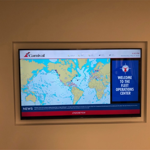 Cruise Map Interactive Digital Signage