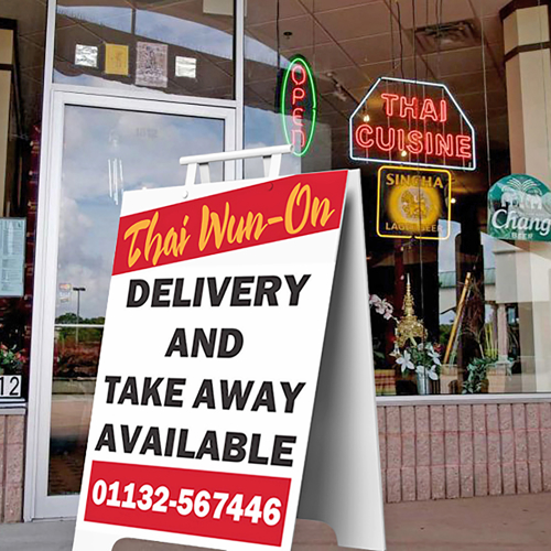 Delivery and Take-out A-Frame