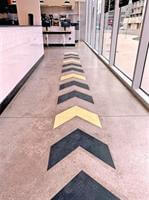 branded wayfinding floor graphics