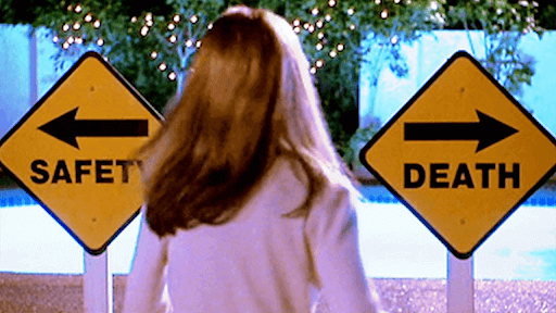scary movie signs