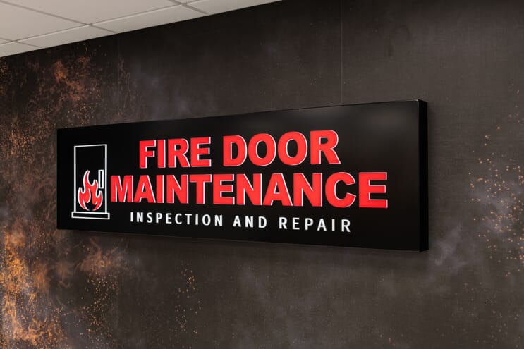 Fire Door Maintenance Inspection and Repair Interior Signage