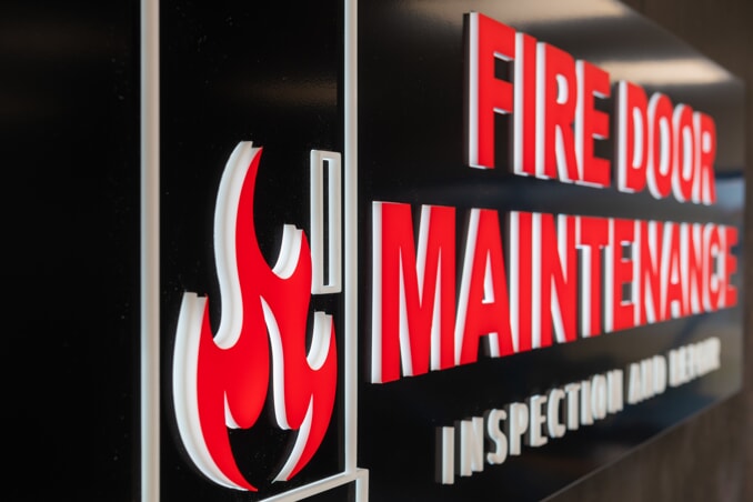 Fire Door Maintenance Inspection and Repair Interior Signage