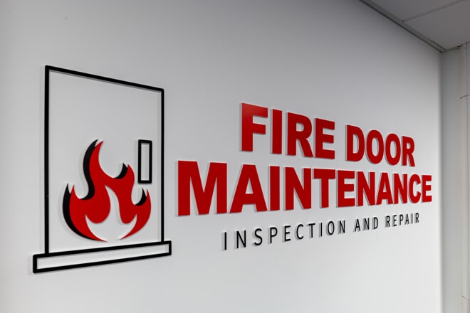 Fire Door Maintenance Inspection and Repair Interior Signage