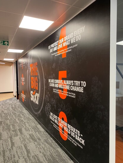 An image of a SIXT wall graphic