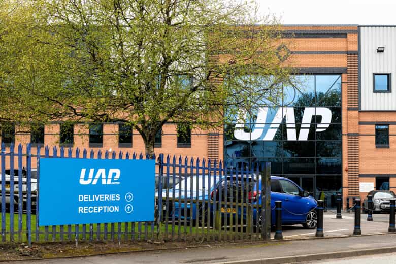 UAP directional sign for deliveries and reception 