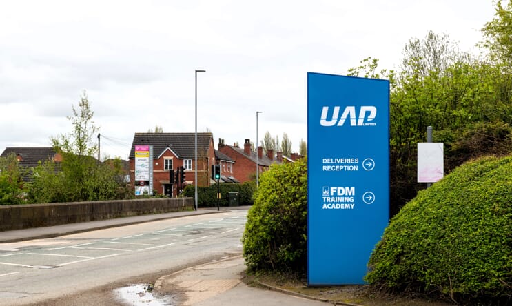 Directional signage for UAP deliveries and FDM training academy 