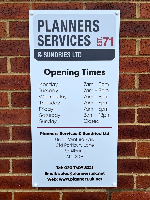 Metal Opening Hours Sign
