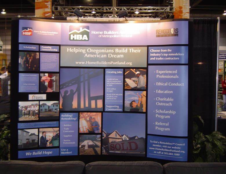 Custom convention booth graphics