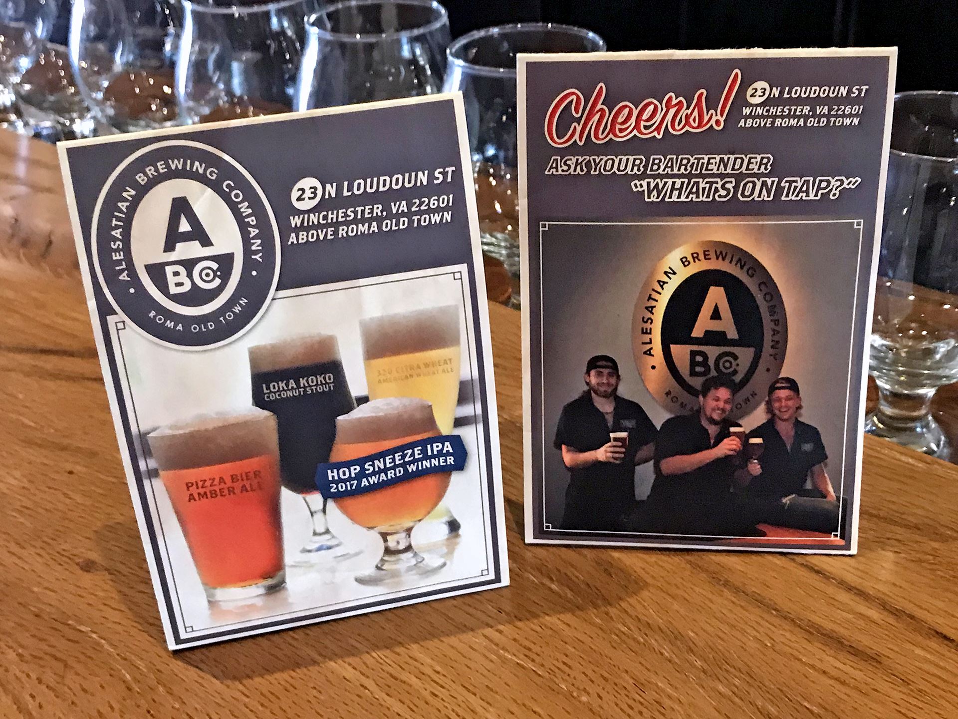 Brewing Company Table Sign