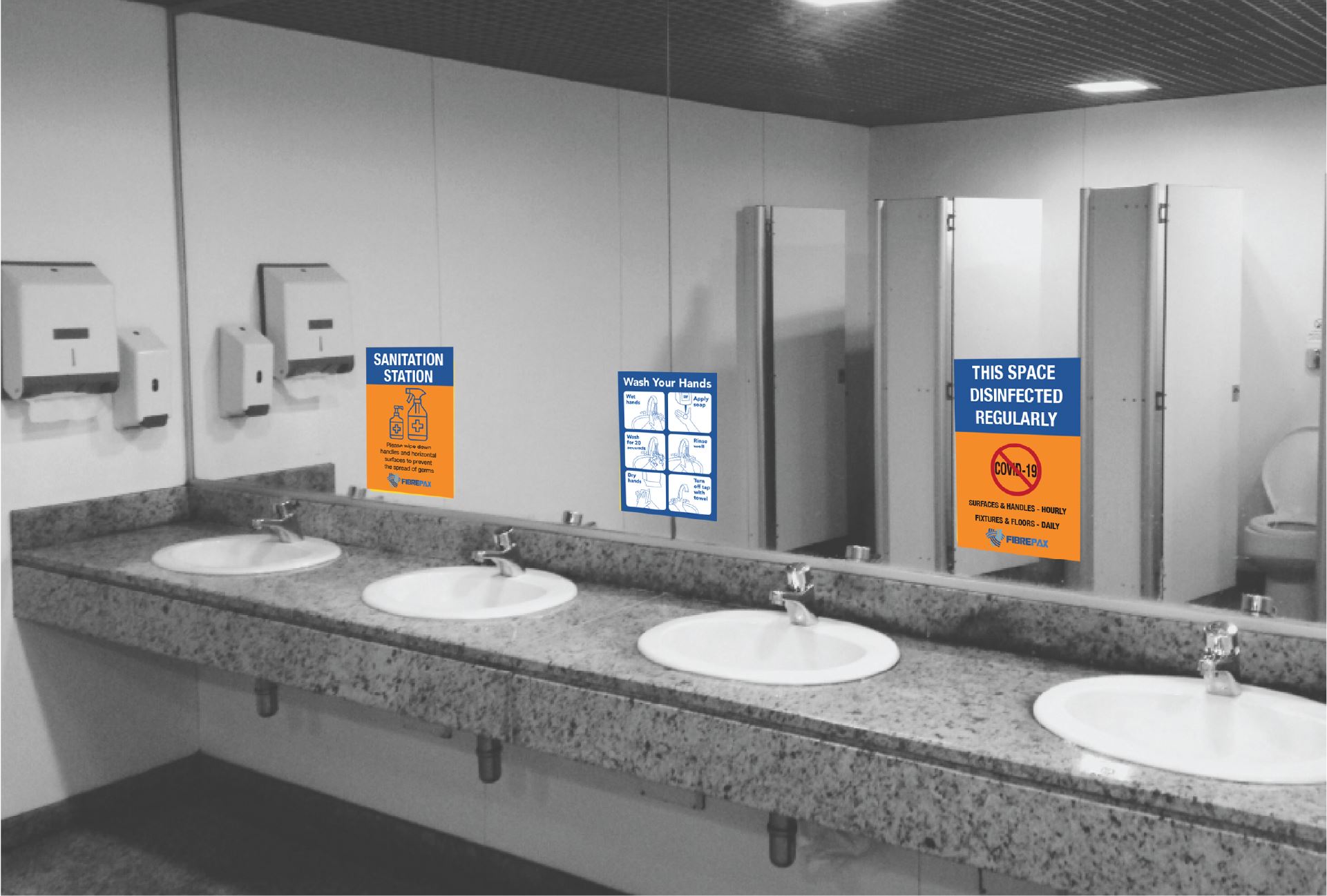 Mirror Hand Washing Decals