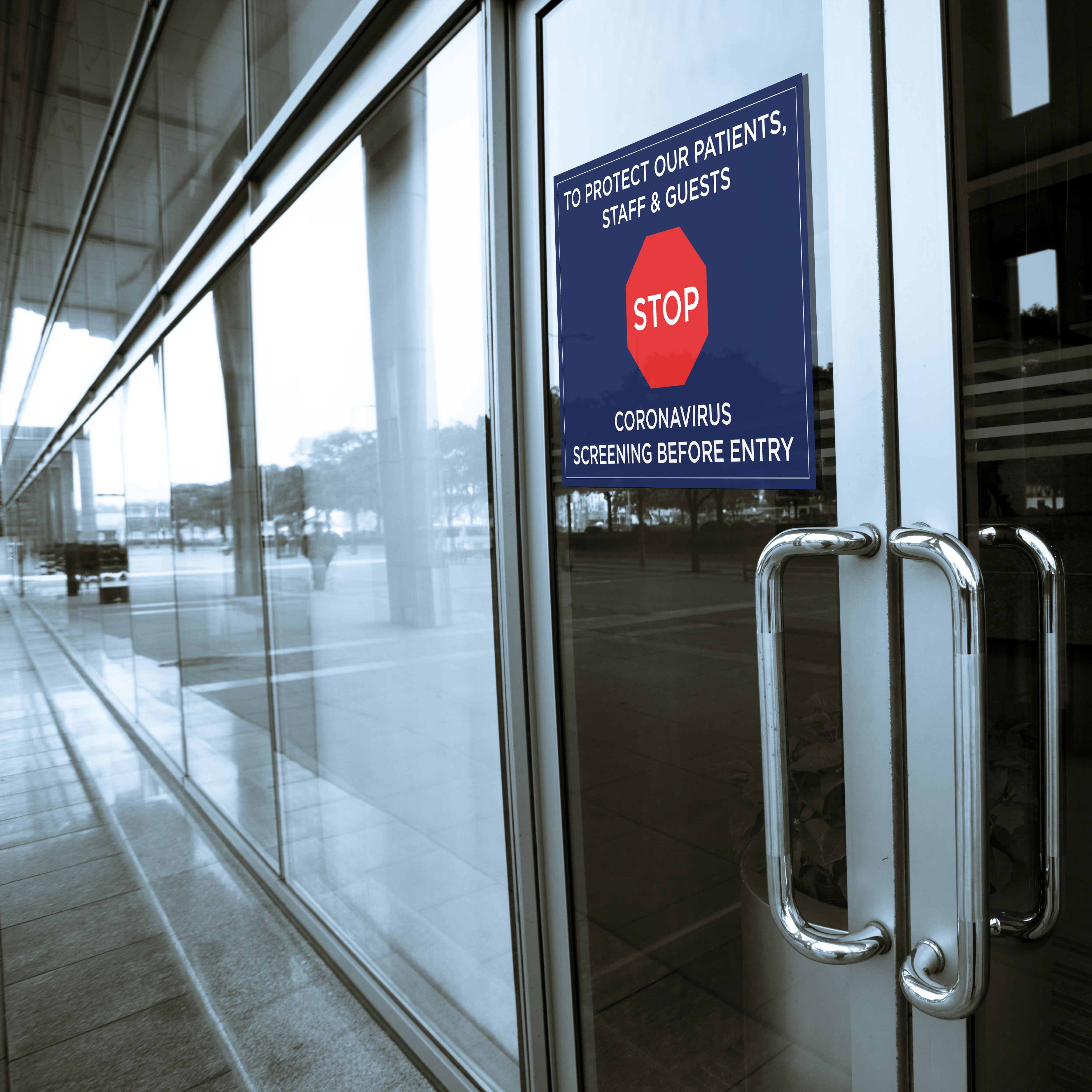 Virus Screening Sign