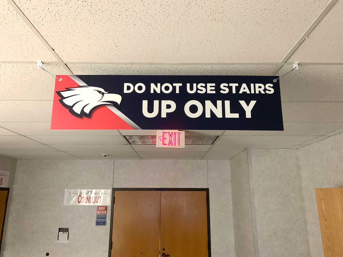Directional Hanging Sign