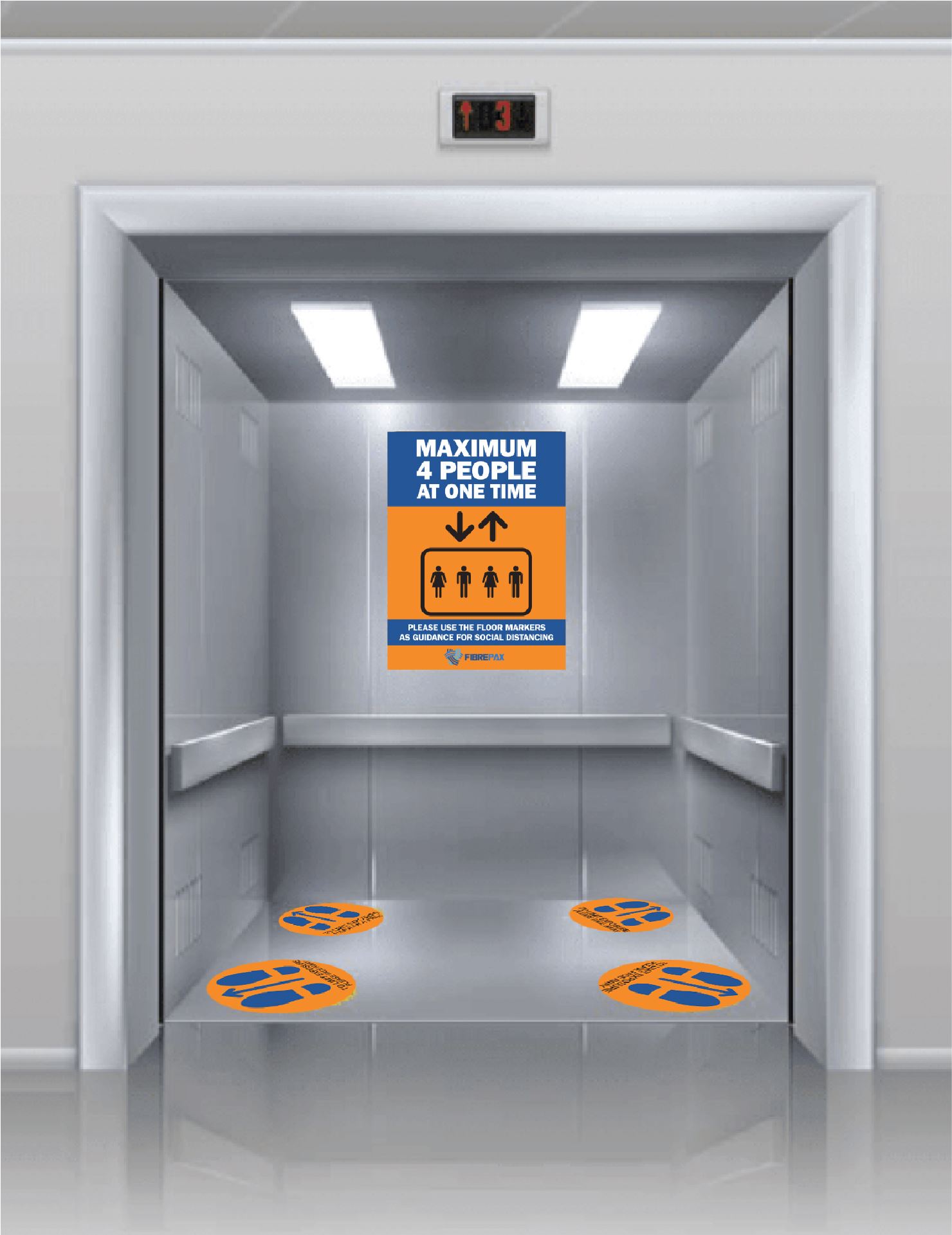 Elevator Maximum Occupancy Sign