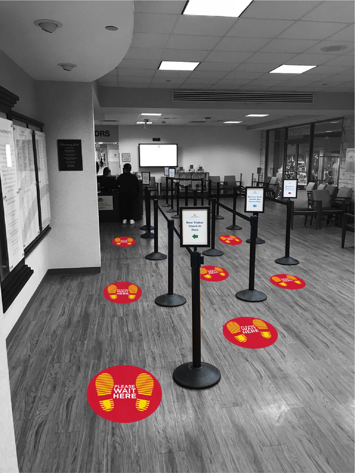 Floor Decals for Social Distancing