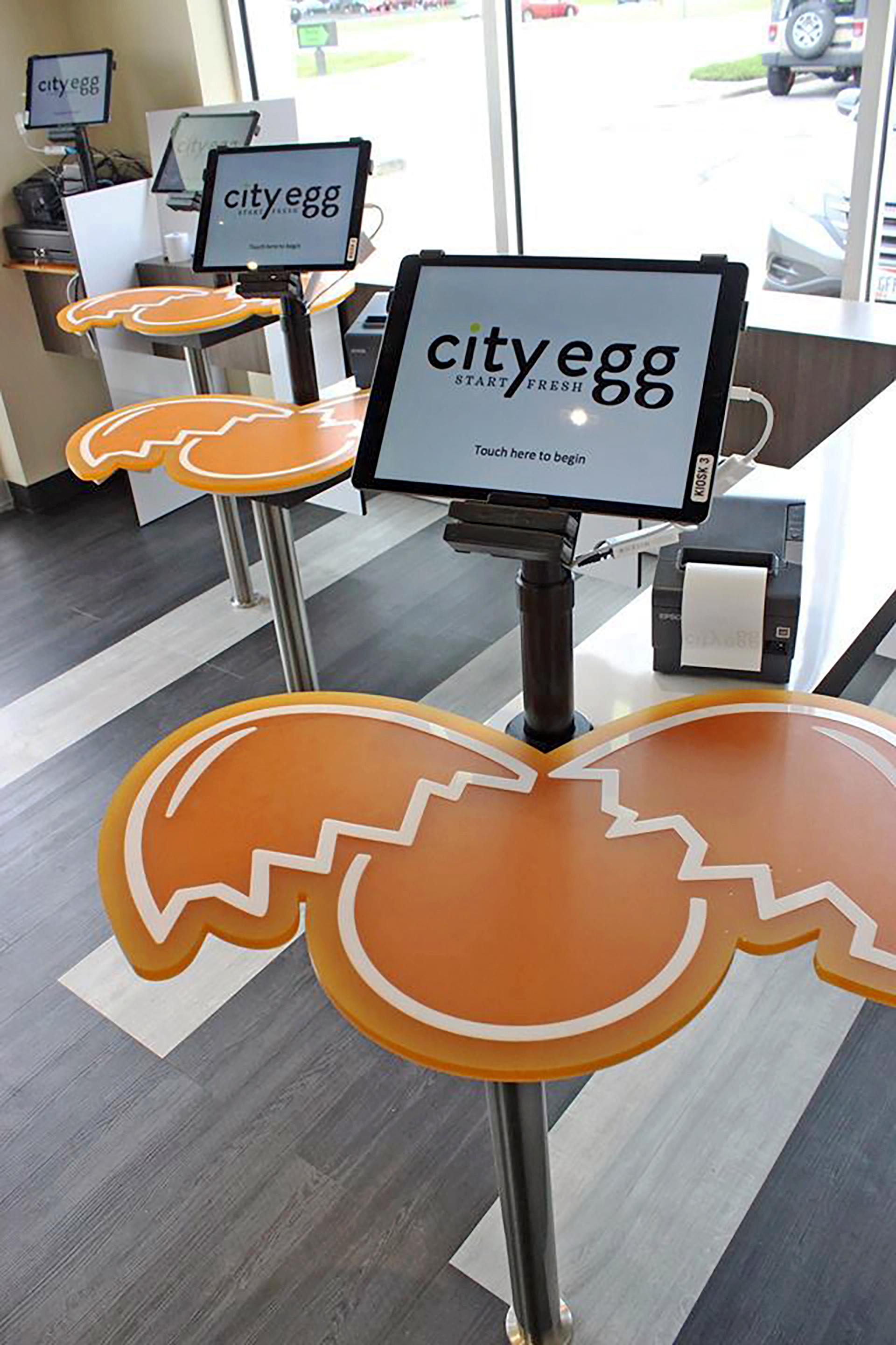City Eggs interactive signage