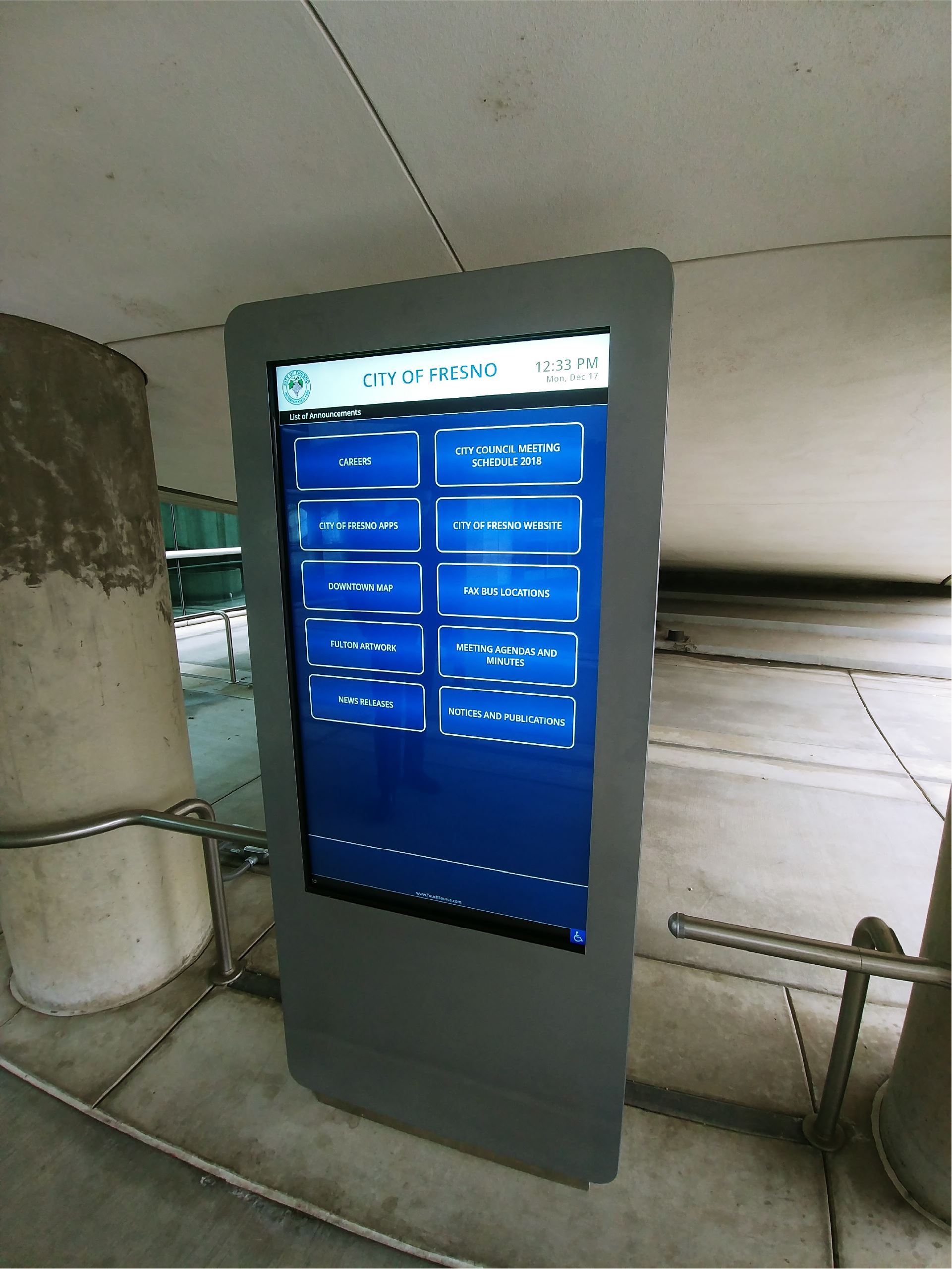 City of Fresno Interactive Digital Signage