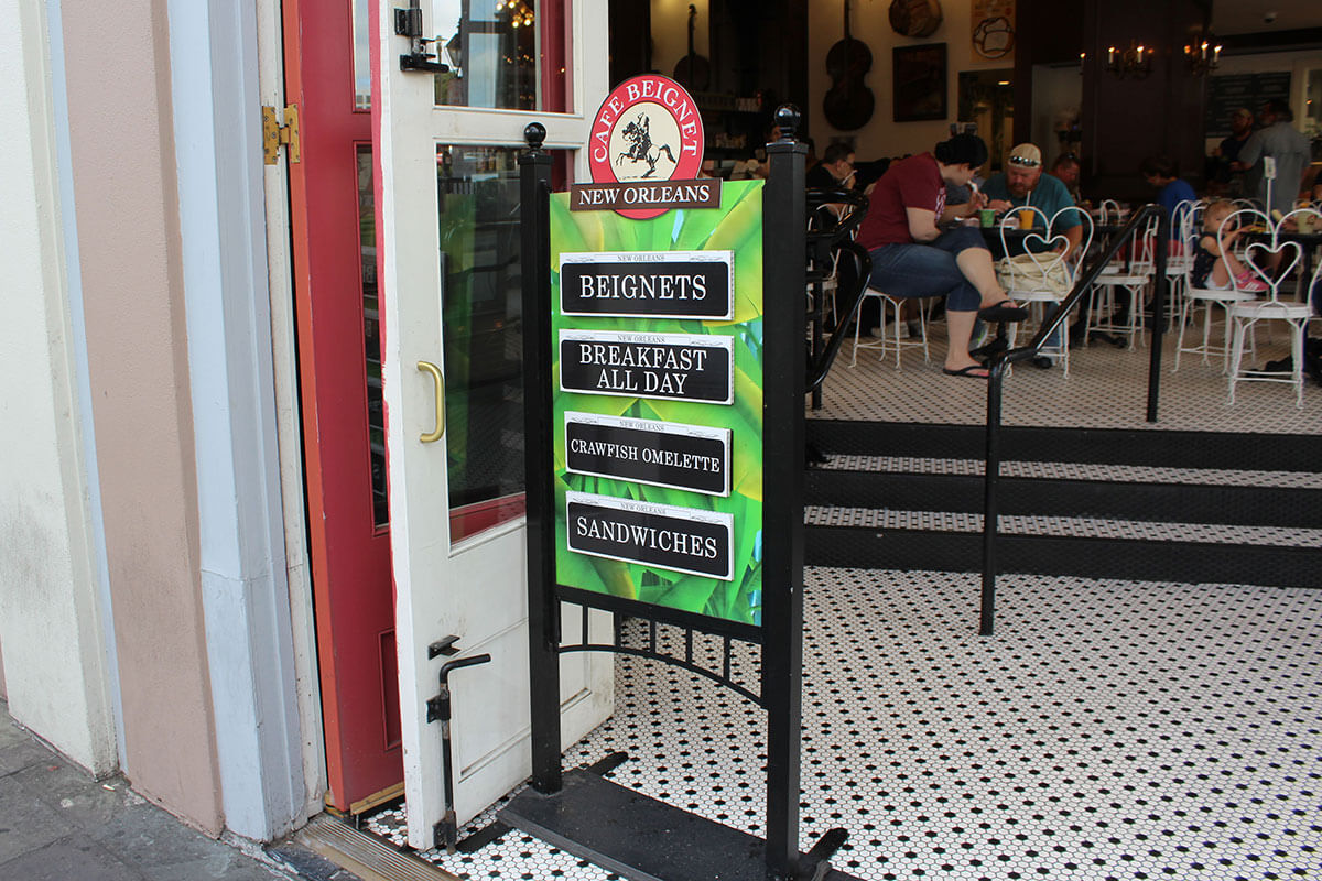 restaurant sidewalk sign