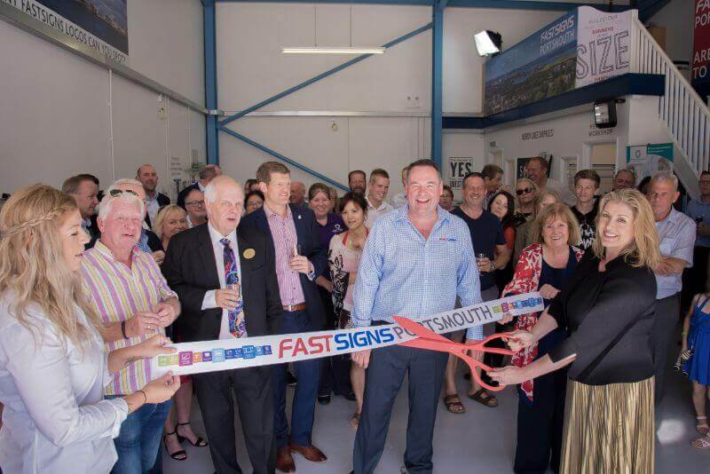 The official cutting of the ribbon by Penny Mordaunt MP