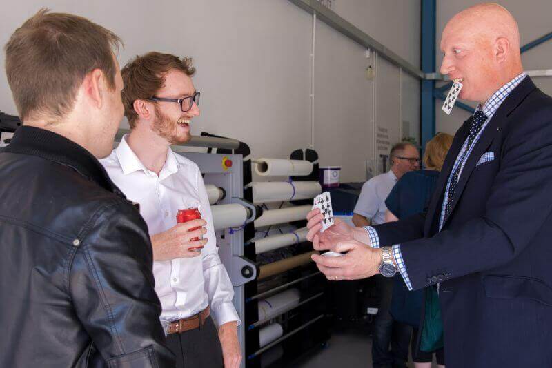 Card tricks from Robert Bone confuse more guests