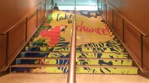 custom graphics on stairs
