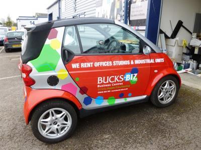 Car with graphics